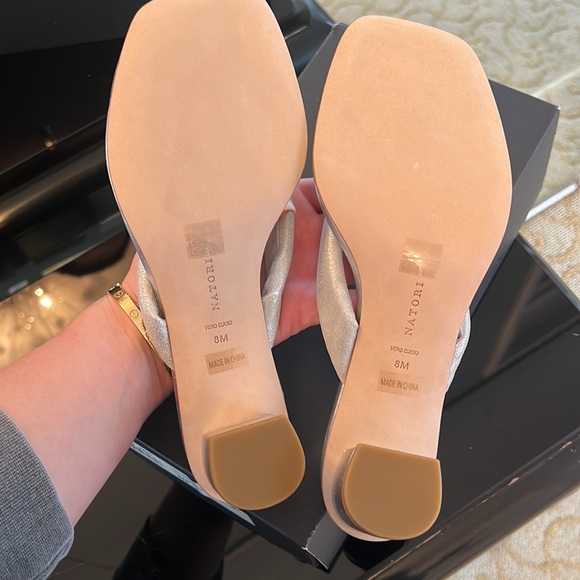 Natori Suede Bay Sandal in Metalic - Picture 4 of 4